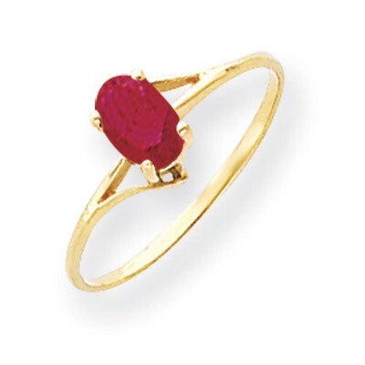Ruby Ring 14k Gold 6x4mm Oval Y4659R, MPN: Y4659R, 883957561837