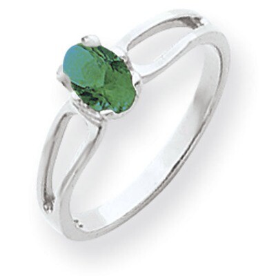 Emerald Ring 14k white Gold 6x4mm Oval Y4634E, MPN: Y4634E, 883957564500