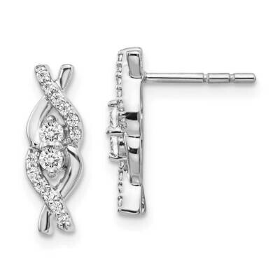 Fancy Earrings 14k White Gold Diamond EM3840-025-WA, MPN: EM3840-025-WA, 883957258294