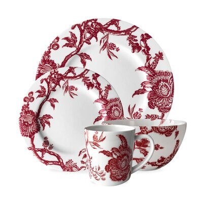 Caskata Arcadia Place 4 Piece Place Setting Crimson PLCE-W640, MPN: PLCE-W640, 817325011471