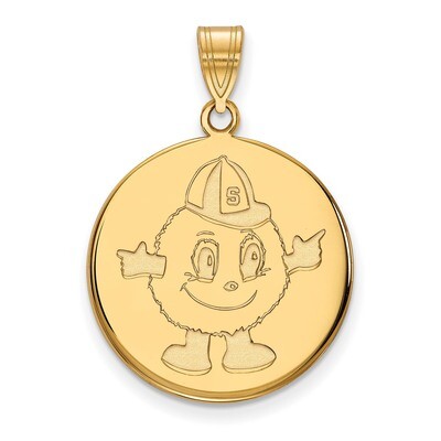 Syracuse University Large Disc Pendant Gold-plated Sterling Silver GP049SYU, MPN: GP049SYU, 8867749…