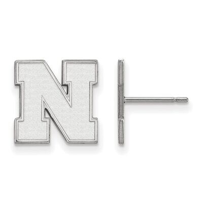 University of Nebraska Small Earring Post 10k White Gold 1W071UNE, MPN: 1W071UNE, 886774792958