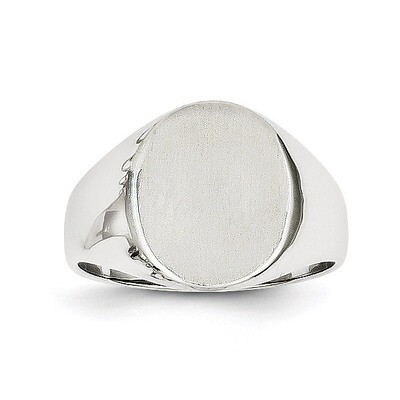 Signet Ring 14k White Gold RS543, MPN: RS543, 883957527543