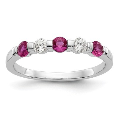 Diamond with Ruby Band 14k White Gold RM3285B-RU-019-WAA, MPN: RM3285B-RU-019-WAA, RM3285B-RU-019-W…