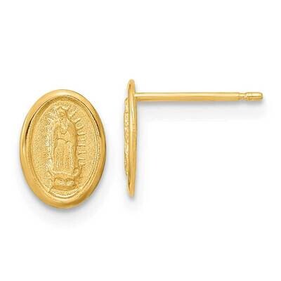 Our Lady Of Guadalupe Post Earrings 14k Polished Gold YE1827, MPN: YE1827, 191101833700
