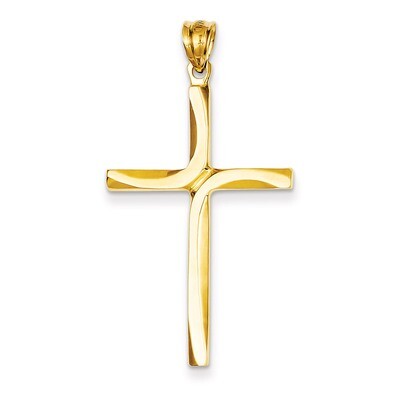 Cross Pendant 14k Gold Polished K411, MPN: K411, 883957430959