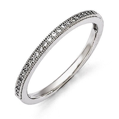 Ring Sterling Silver &amp; Cubic Zirconia Polished QMP1245, MPN: QMP1245, 191101465321