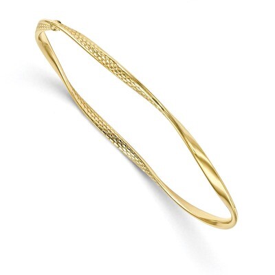 Leslie&#39;s Textured Twisted Bangle 10k Gold Polished HB-10LF524, MPN: 10LF524, 191101551598