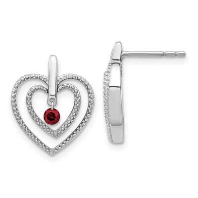 Red Diamond Earrings 14k White Gold EM5530-013-WA, MPN: EM5530-013-WA, 883957273525