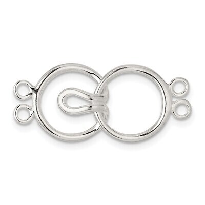 29 x 12.9mm 2-Strand Pearl Clasp Sterling Silver SS3588, MPN: SS3588,