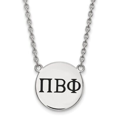 Pi Beta Phi Small Enameled Pendant with 18 Inch Chain Sterling Silver SS017PBP-18, MPN: SS017PBP-18…