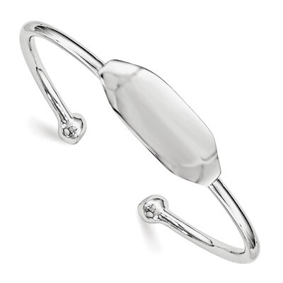 Id Cuff Child&#39;S Bangle Sterling Silver Rhodium-plated Polished QB837, MPN: QB837, 191101471742