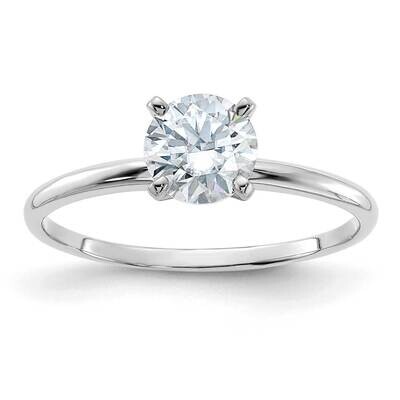 3/4ct. D E F Pure Light Round Moissanite Solitaire Ring 14k White Gold WGSH13-11MP, MPN: WGSH13-11M…