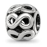 Infinity Symbol Bead Sterling Silver QRS4252, MPN: QRS4252,