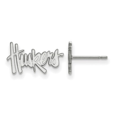 University of Nebraska x-Small Post Earrings 10k White Gold 1W007UNE, MPN: 1W007UNE, 191101096419