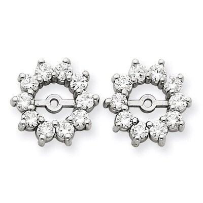 Diamond Earring Jacket Mountings 14k White Gold XJ46W, MPN: XJ46W, 191101106071