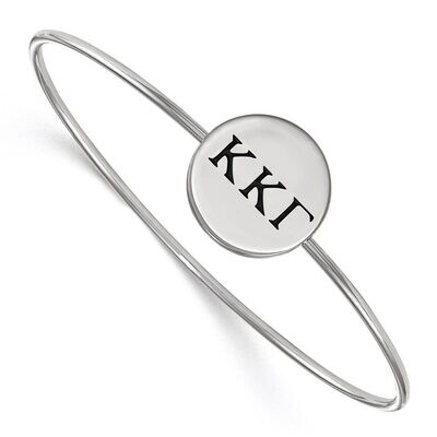 Kappa Kappa Gamma Enameled Slip-on Bangle Sterling Silver SS025KKG-7, MPN: SS025KKG-7, 886774604602