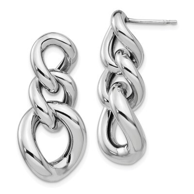 Leslie&#39;s Dangle Post Earrings Sterling Silver Polished HB-QLE1247, MPN: QLE1247, 191101676956