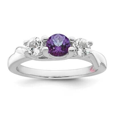 Survivor Collection Clear &amp; Purple Swarovski Topaz Joanna Ring Sterling Silver SV241SSPU-6, MPN: SV…