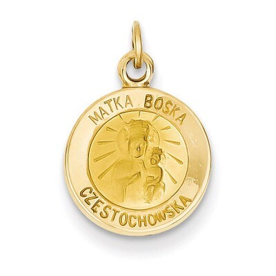 Matka Boska Medal Charm 14k Gold XR654, MPN: XR654, 883957486475