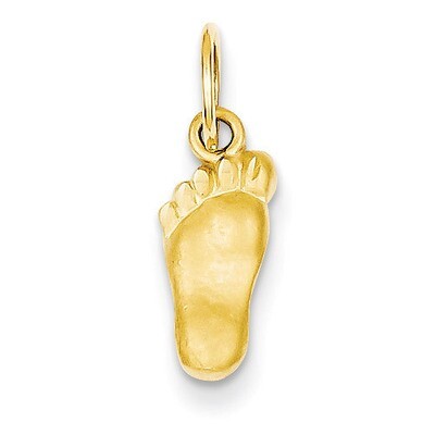 Foot Charm 14k Gold Diamond-cut D1730, MPN: D1730, 883957863795