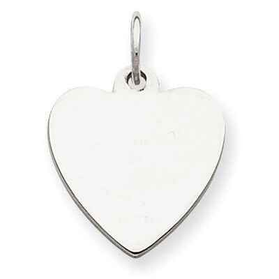 Heart Disc Charm Engravable Sterling Silver QM390/18, MPN: QM390/18, 883957585451