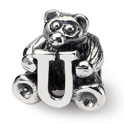 Letter U Bead - Sterling Silver QRS712U, MPN: QRS712U, 883957726861