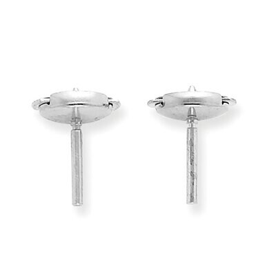 Large Guardian Back with Straight Trigger Post Earring Setting Platinum PL2840, MPN: PL2840,