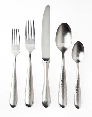 Ricci Florence Satin Hammered 5 Piece Place Setting, MPN: 5500, 644907055000