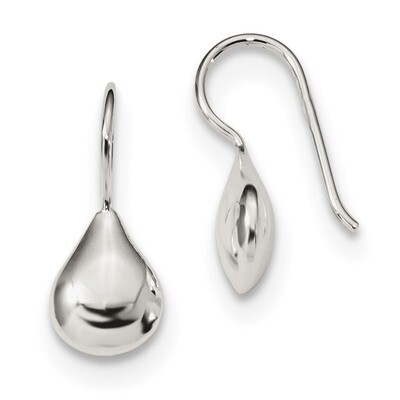 Teardrop Earrings Sterling Silver Polished QE13621, MPN: QE13621, 191101232282