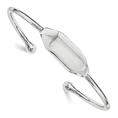 Id Cuff Child&#39;S Bangle Sterling Silver Rhodium-plated Polished QB838, MPN: QB838, 191101467882