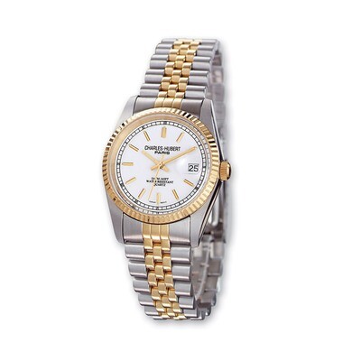 Ladies Charles Hubert IP-pltd Two-tone 26mm Off White Dial Watch XWA570, MPN: XWA570, 811233012636