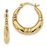 Polished Hoop Earrings 10k Gold 10ER282, MPN: 10ER282, 191101169250