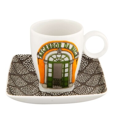 Vista Alegre Alma De Lisboa Coffee Cup &amp; Saucer Ascensor Bica, MPN: 21114194,