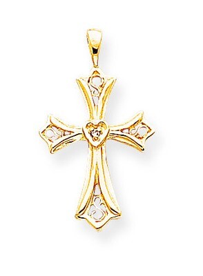 Diamond Cross Pendant 14k Gold XP754AA, MPN: XP754AA, 883957211381