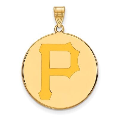 Pittsburgh Pirates XLarge Enamel Disc Pendant Gold-plated Silver GP019PIR, MPN: GP019PIR, 886774923…