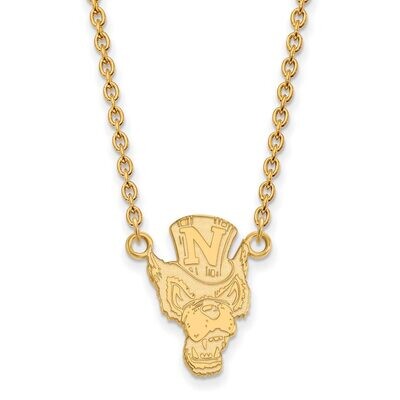 University of Nevada Large Pendant with Chain Necklace 14k Yellow Gold 4Y008UNR-18, MPN: 4Y008UNR-1…