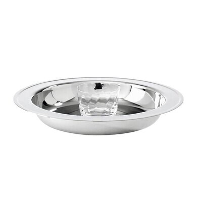 Sambonet Elite Oyster Plate With Crystal 55048-01, MPN: 55048-01, 790955991040