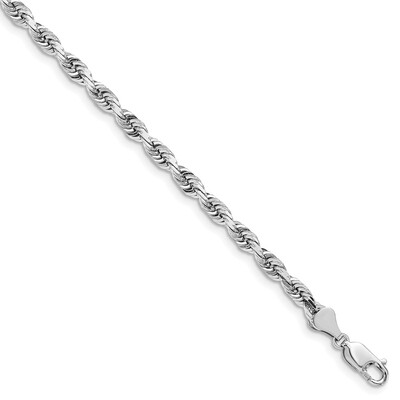 7 Inch 5.0mm Diamond-cut Quadruple Rope Chain 14k White Gold WQT040-7, MPN: WQT040-7, 883957591384