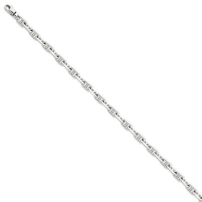 5.0mm Polished Fancy Link Chain 18 Inch 14k White Gold WLK441-18, MPN: WLK441-18, 191101715778