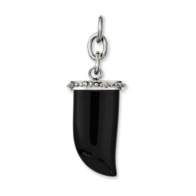 Big Fang Onyx Interchangeable Charm Pendant - Stainless Steel SRCH202 by Chisel, MPN: SRCH202,