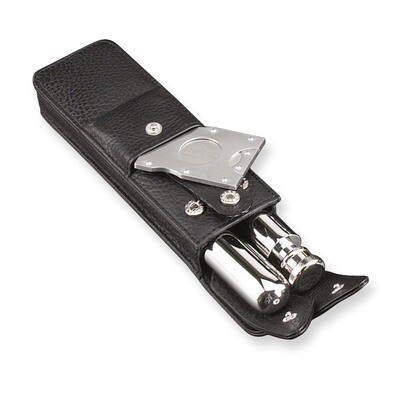 Stainless Flask and Cigar Case with Cutter GM112, MPN: GM112, 797140582816