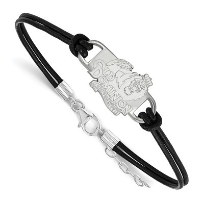 Old Dominion University Leather Bracelet Sterling Silver SS029ODU-7, MPN: SS029ODU-7, 191101121647