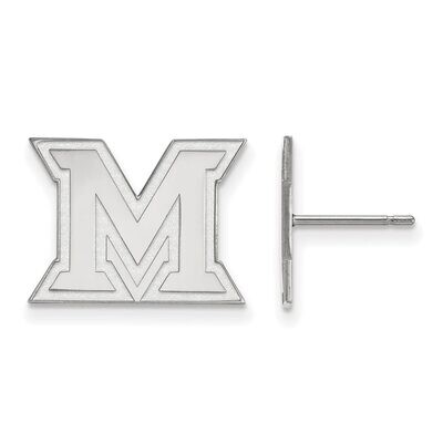 Miami University Small Post Earring 10k White Gold 1W008MU, MPN: 1W008MU, 886774776439