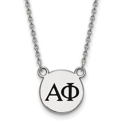 Alpha Phi Extra Small Enameled Pendant with 18 Inch Chain Sterling Silver SS016APH-18, MPN: SS016AP…