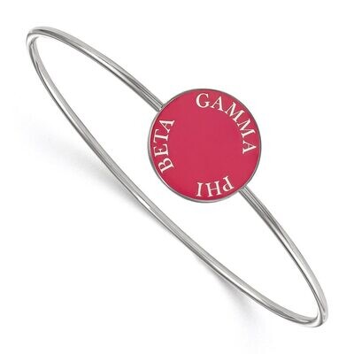 Gamma Phi Beta Enameled Slip-on Bangle Sterling Silver SS022GPB-7, MPN: SS022GPB-7, 886774603797