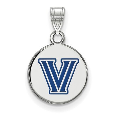 Villanova University Small Enamel Disc Pendant Sterling Silver SS022VIL, MPN: SS022VIL, 886774764702