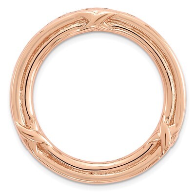 Medium Polished Chain Slide Sterling Silver Rose-tone QSK1741, MPN: QSK1741, 886774640594