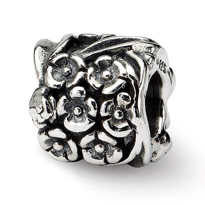 Floral Bead - Sterling Silver QRS225, MPN: QRS225, 883957721231