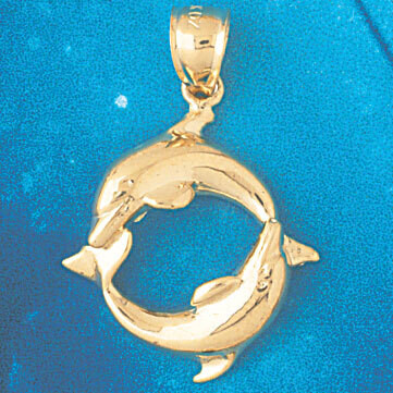 Dazzlers Jewelry Dolphin Pendant Necklace Charm Bracelet in Yellow, White or Rose Gold 357, MPN: DZ…